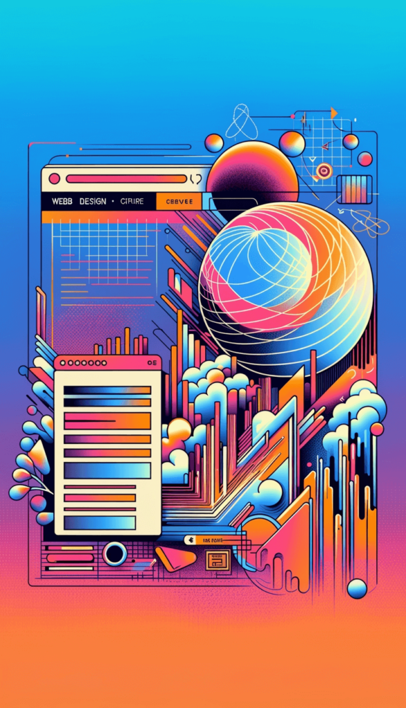 an abstract image of web design and local seo optimization