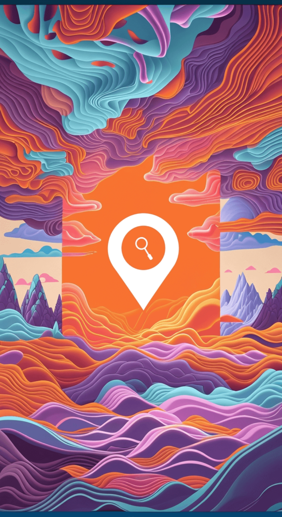 abstract image of seo and web design landscape for small business owners try to get more customers in google